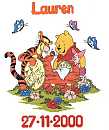H32 - Pooh's Cradle Birth Sampler