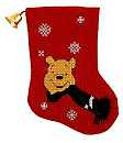 X17 - Pooh's Snowflake Xmas Stocking